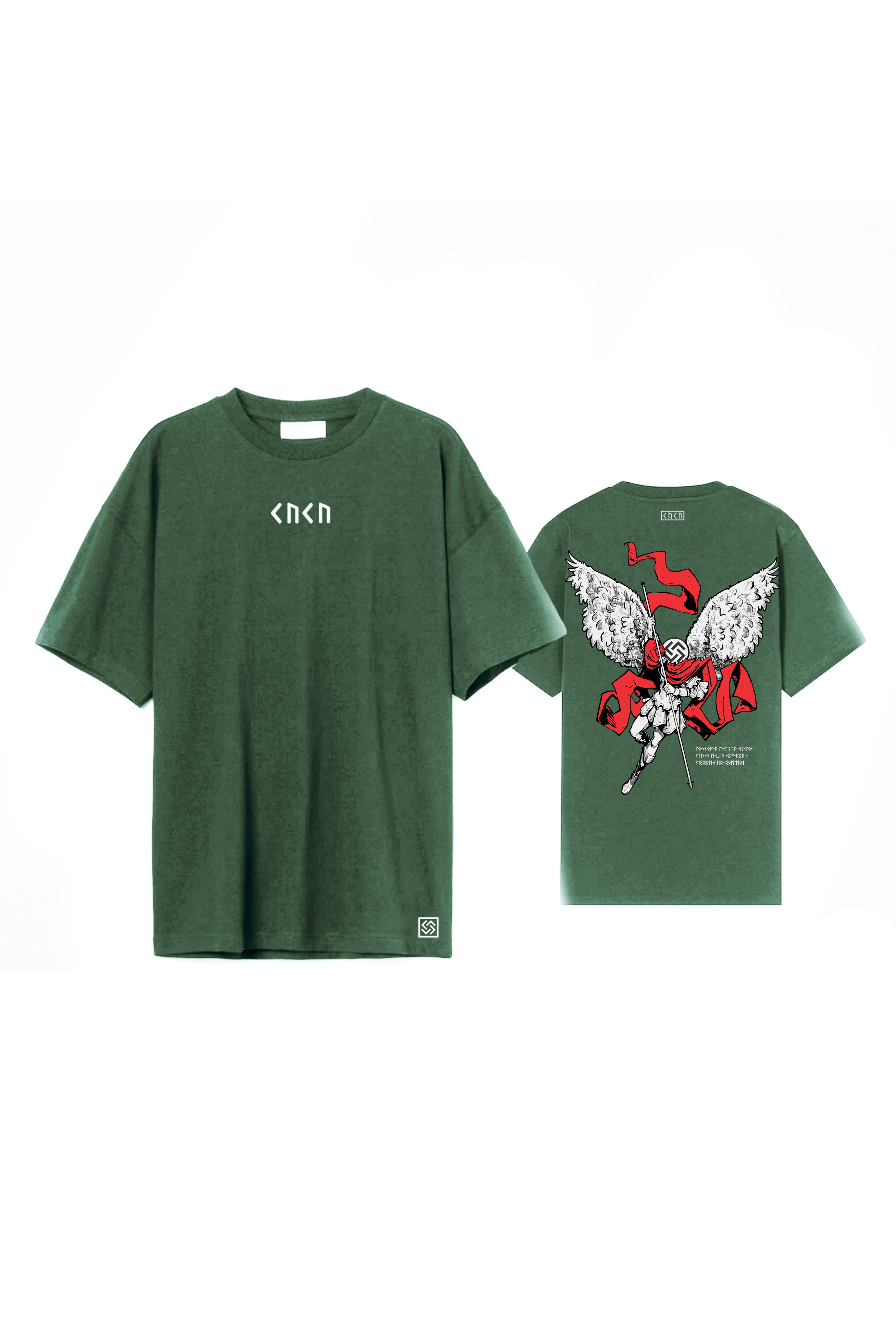 The Thanatos Oversize T - Shirts - Black Forest Green