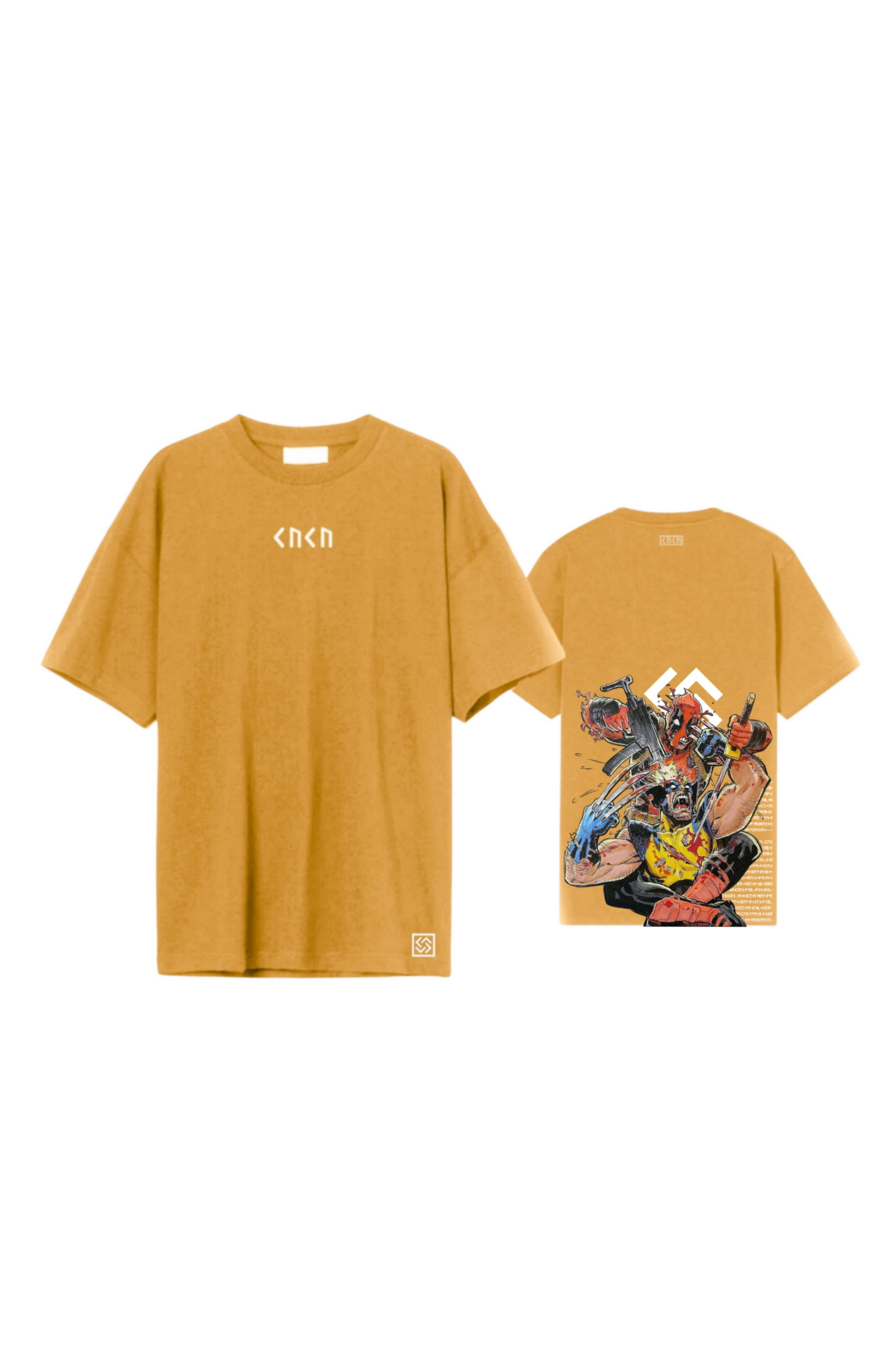 Deadpool x Wolverine Oversize T - Shirts - Yellow
